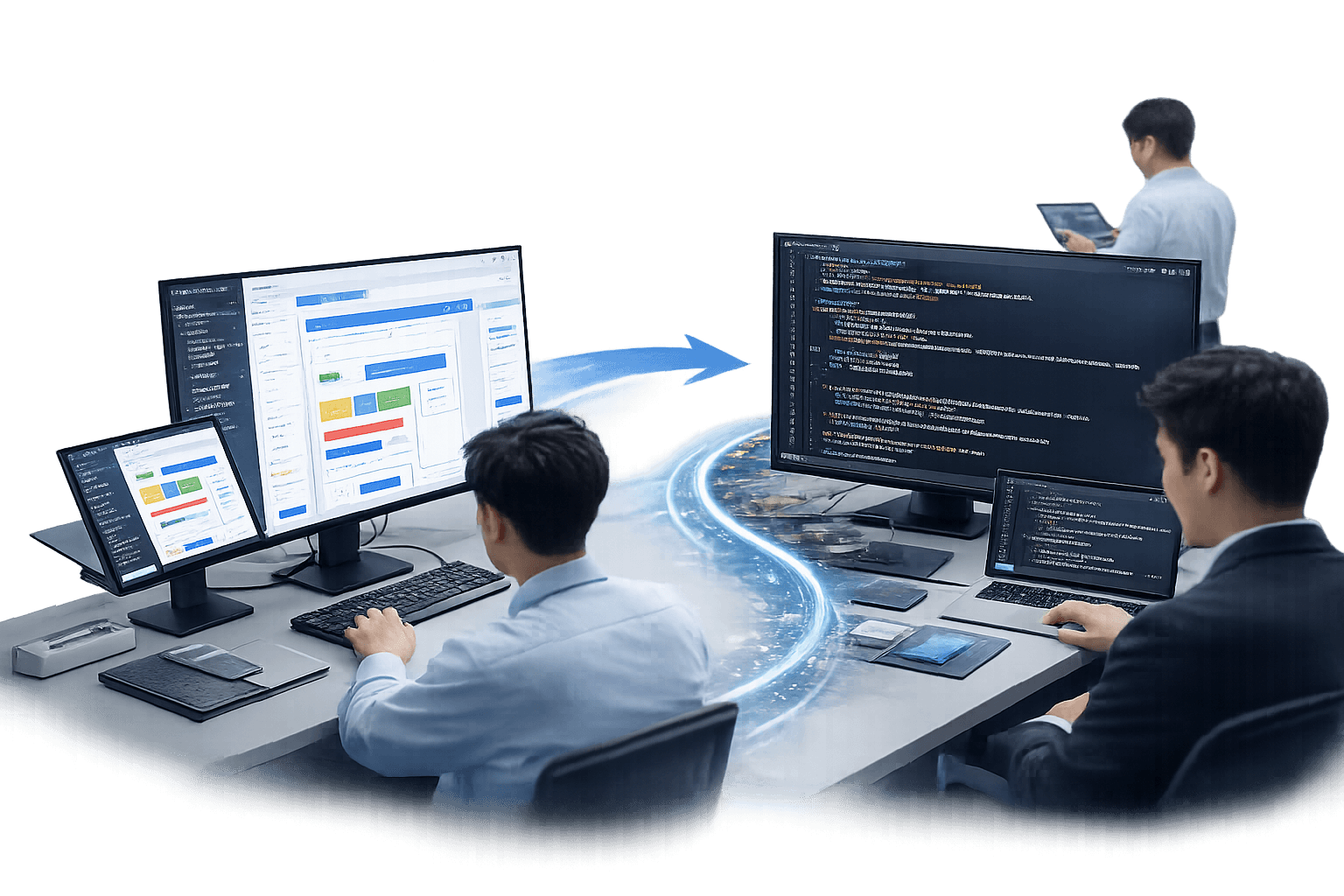 AI×フルコード開発 - ENGINE BASEのサービスイメージ